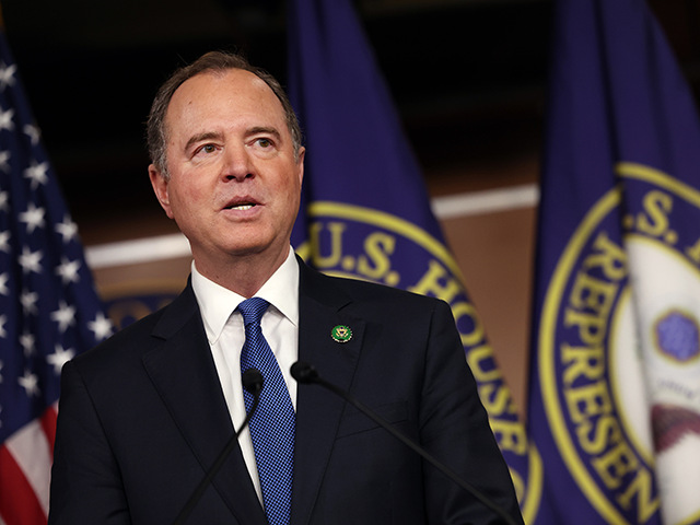 U.S. Rep. Adam Schiff (D-CA) speaks at a press conference on committee assignments for the 118th U.S. Congress, at the U.S. Capitol Building on January 25, 2023 in Washington, DC. U.S. House Speaker Kevin McCarthy (R-CA) recently rejected the reappointments of Rep. Adam Schiff (D-CA) and Rep. Eric Swalwell (D-CA) to the House Intelligence Committee and has threatened to stop Rep. Ilhan Omar (D-MN) from serving on the House Foreign Affairs Committee. (Photo by Kevin Dietsch/Getty Images)